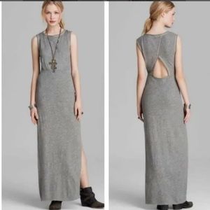 Free People Gray Sleeveless Maxi Dress